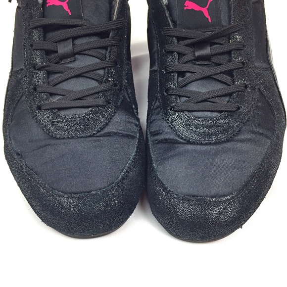 Puma Black Metallic and Vegan Leather Sneakers - Picture 2 of 8